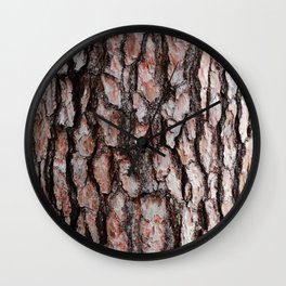 Pine Bark Wall Clock