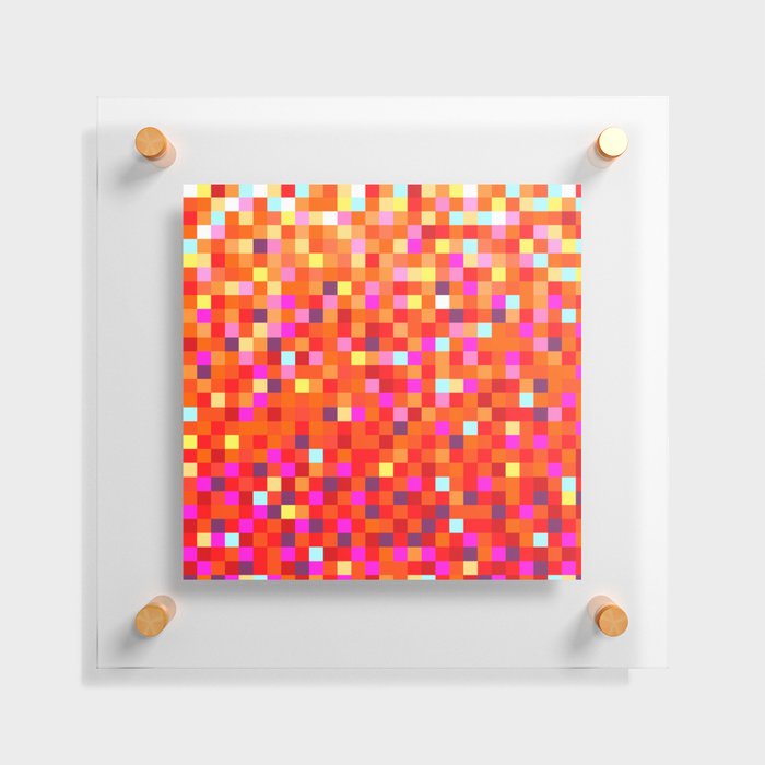 Inferno -- Pixel Art by KCS Floating Acrylic Print