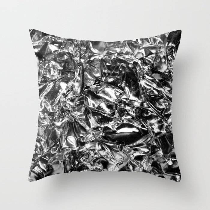 Striking Silver Throw Pillow