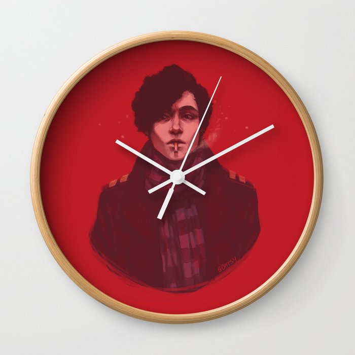 Michael on Red Wall Clock