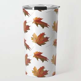 Maple Leaf Pattern Travel Mug