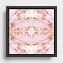 Gold Pink Framed Canvas