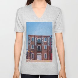 The Cute Brick Building | Architecture Photography V Neck T Shirt
