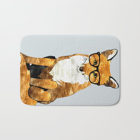 Foxy #society6 #animallover #buyart Bath Mat