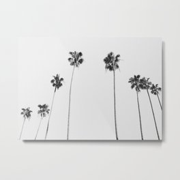 Black & White Palms Metal Print