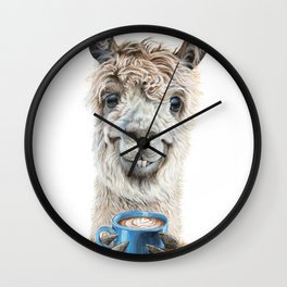 Llama Latte Wall Clock