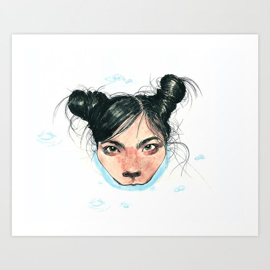 Bjørk in Milk Art Print