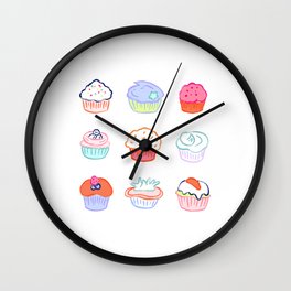 Colorful Muffins Wall Clock