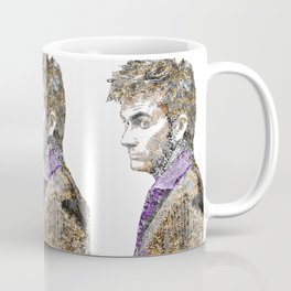 David Tennant Dr. Who Text portrait Coffee Mug