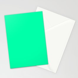 Monochrom green 0-255-170 Stationery Card