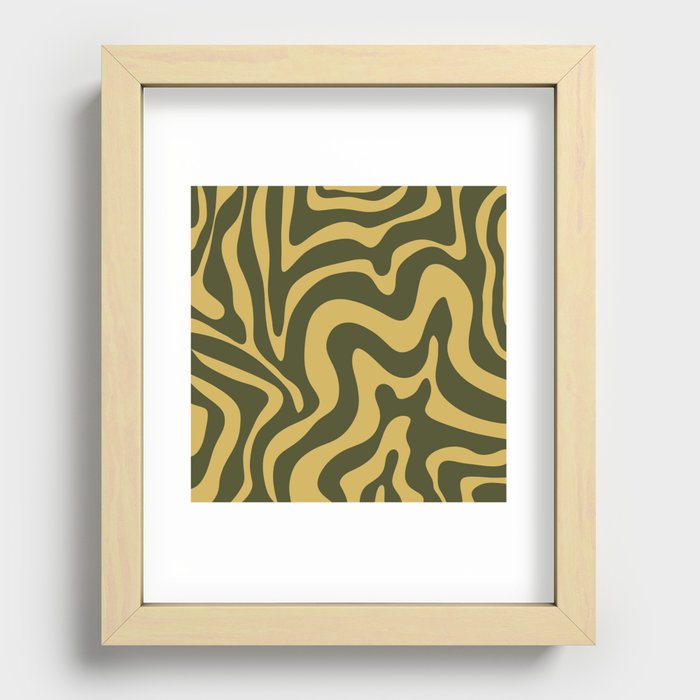 23 Abstract Swirl Shapes 220711 Valourine Digital Design Recessed Framed Print