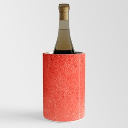 Modern Abstract Red Pink Gradient Wine Chiller