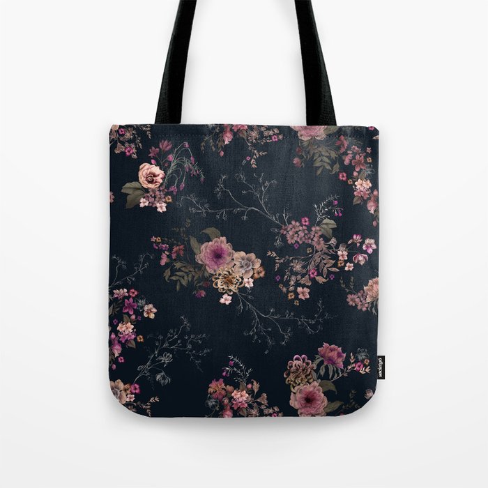Japanese Boho Floral Tote Bag