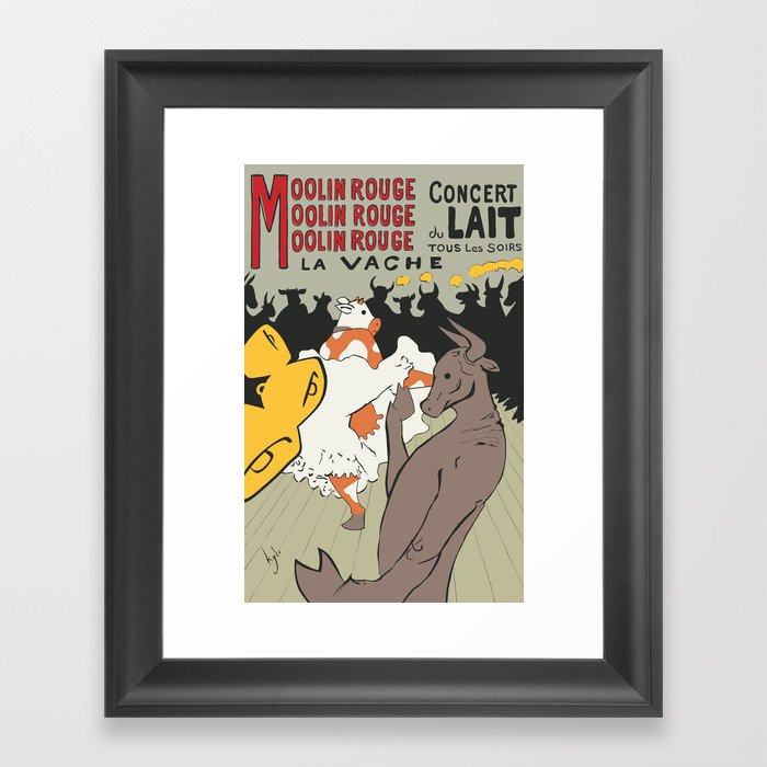 Moolin Rouge - This Cow Can Can Can Framed Art Print