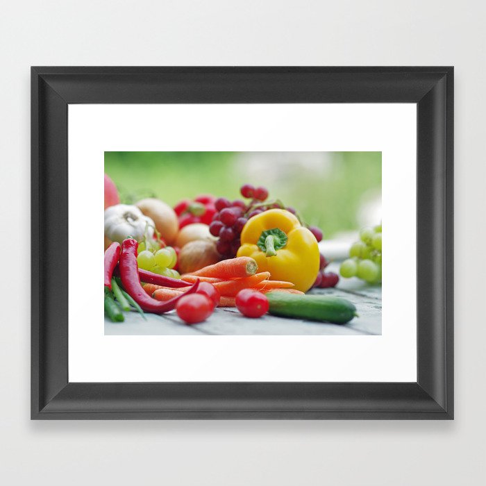 #Fruits and #Vegetables #Variety in the #kitchen Framed Art Print by ...