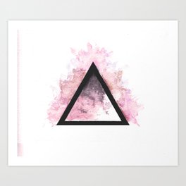 Abstract Triangle (Red) Art Print