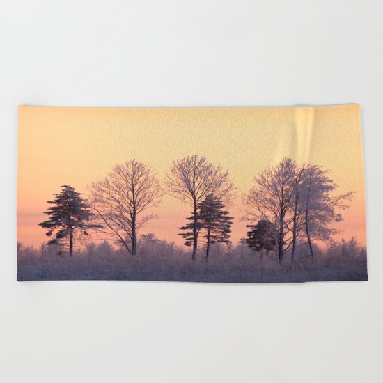 Winter Trees Beach Towel