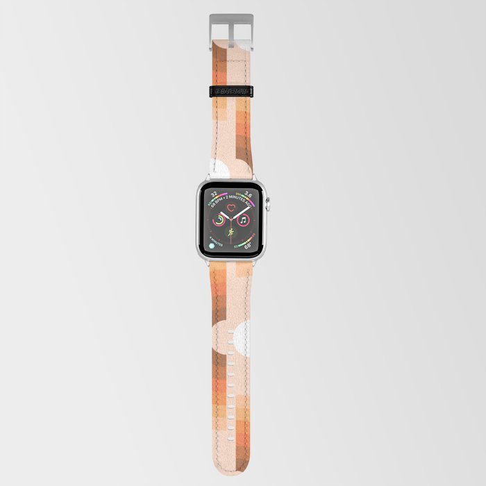 Mid Century Modern Geometric 34 (Rainbow and Sun Abstraction) Apple Watch Band