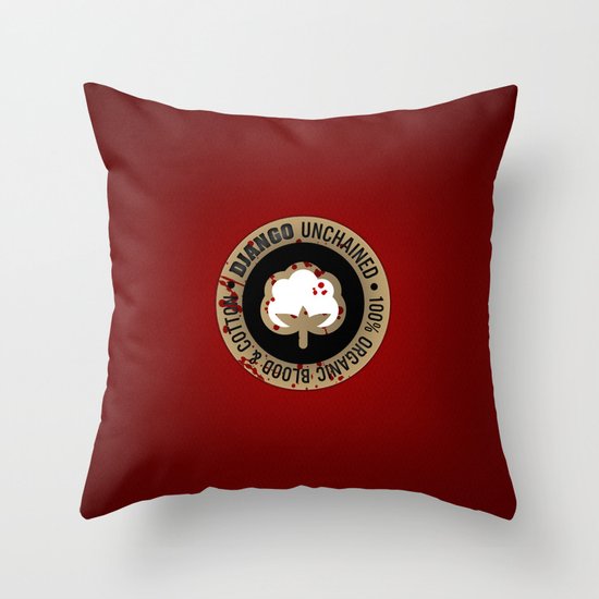 Minimal movie cover: Django Unchained Throw Pillow