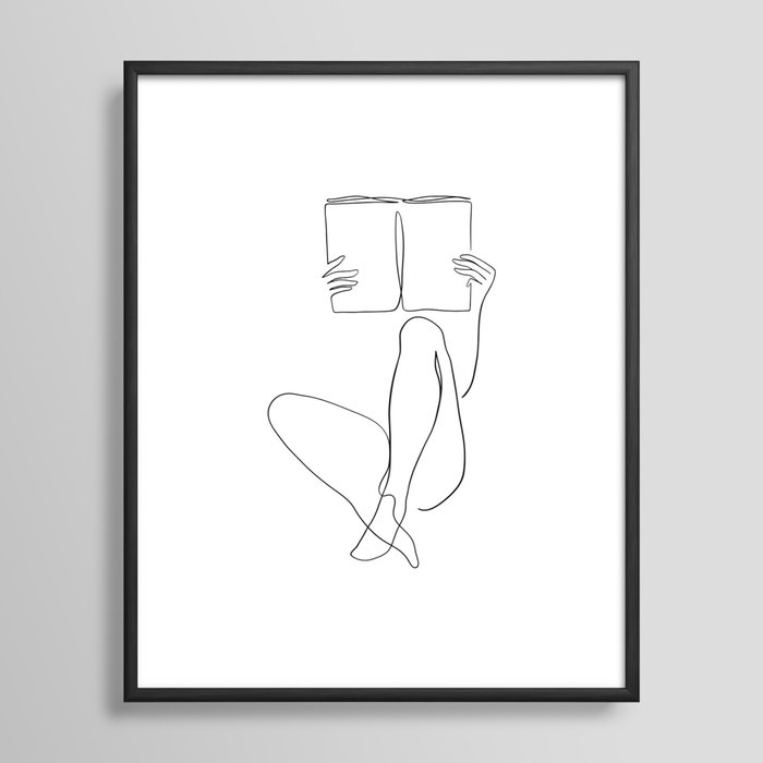 Reading Naked n.2 Framed Art Print