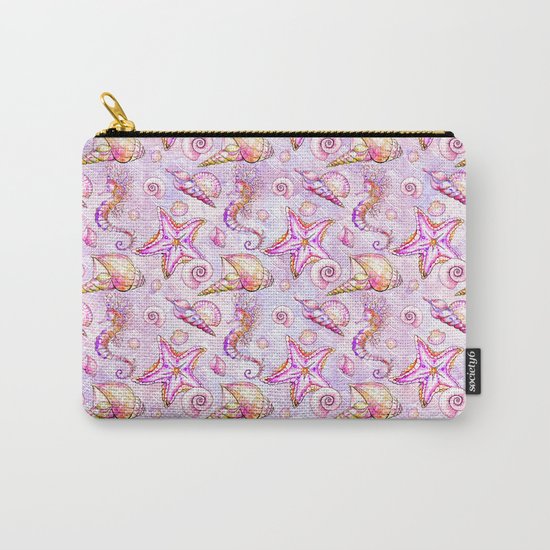 Pink Seahorses #2 Carry-All Pouch
