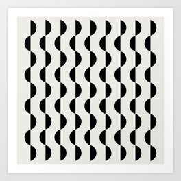 Gwynne Pattern - Black & White Art Print