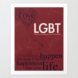 LGBT Art Print | Typography, Graphic Design, Digital 