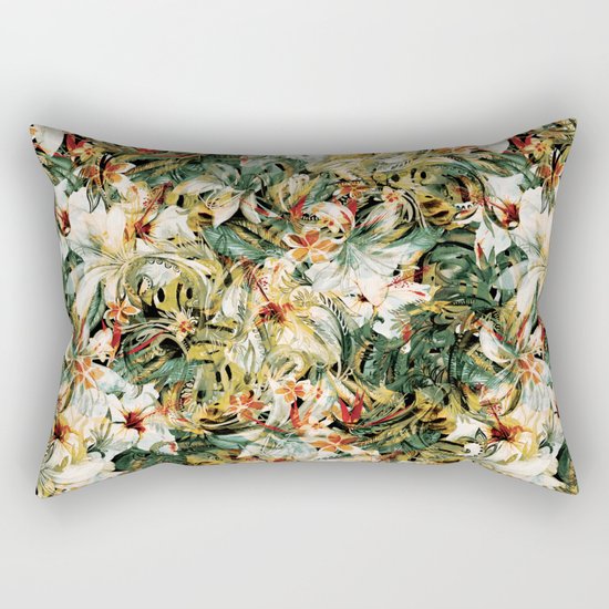 Seamless Floral Pattern Rectangular Pillow