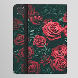 Garden of Deep Red Roses iPad Folio Case