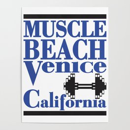 Muscle Beach Venice California Famous Sign Poster