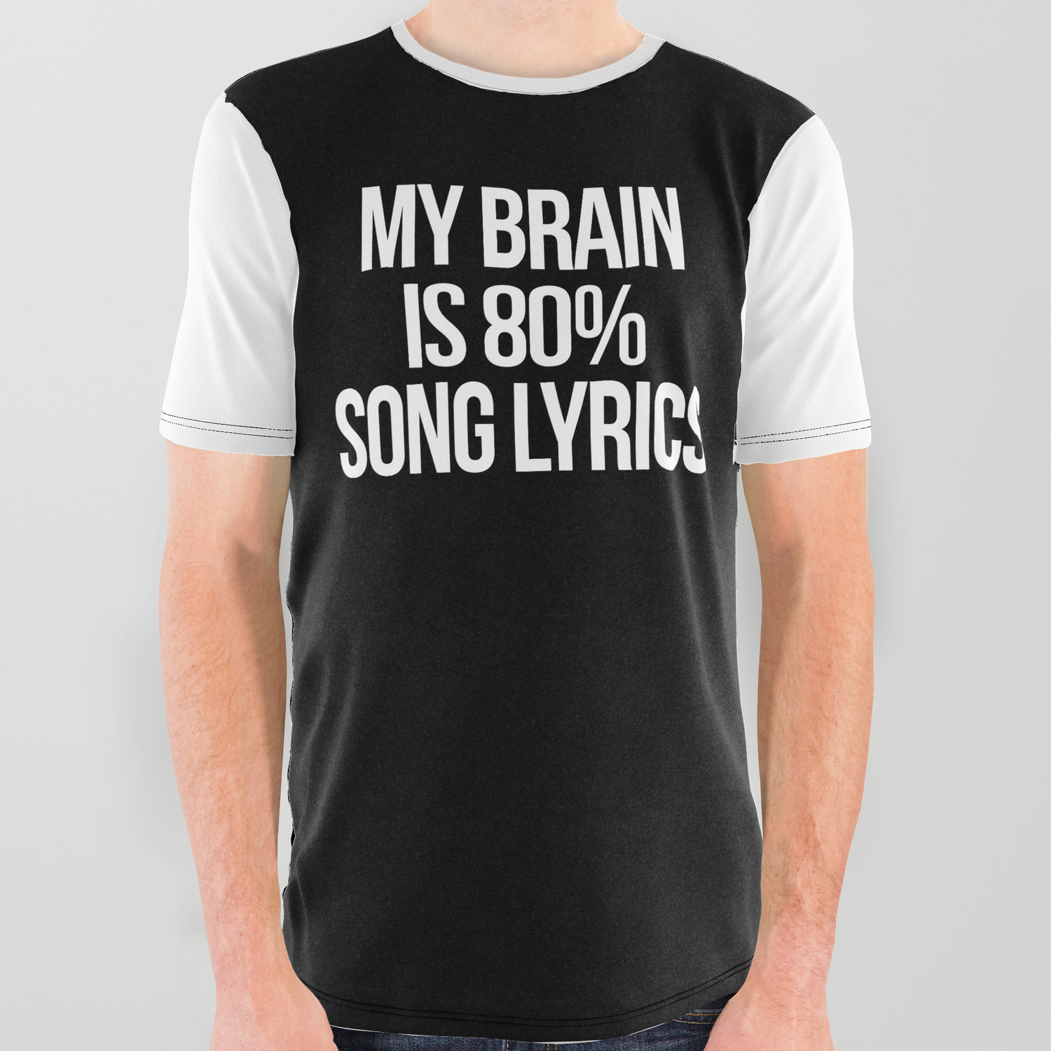 Song Lyrics Funny Quote All Over Graphic Tee By Envyart Society6