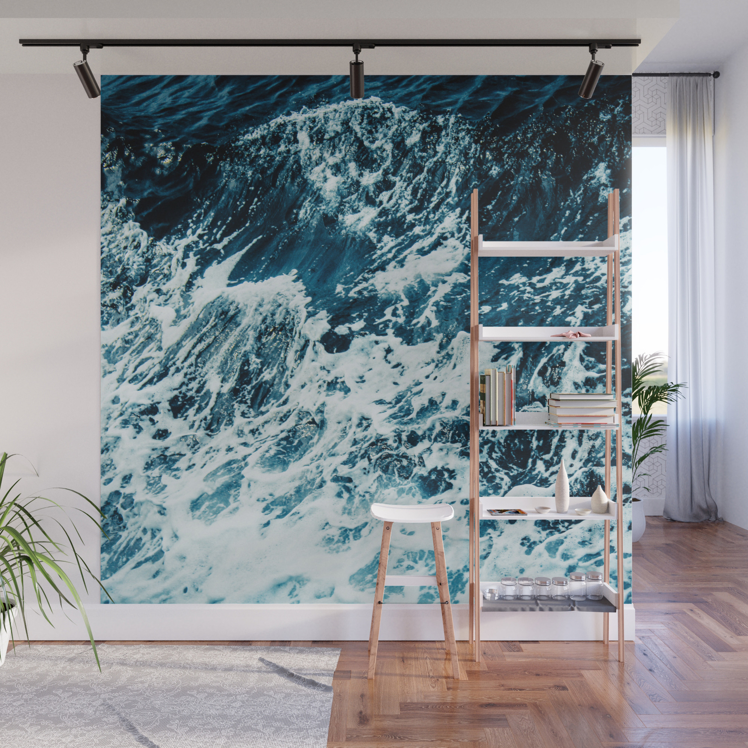 Disobedience Ocean Waves Painting Texture Wall Mural By Cadinera Society6