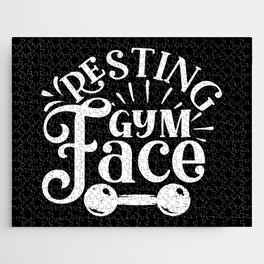 Resting Gym Face Funny Description Fitness Jigsaw Puzzle