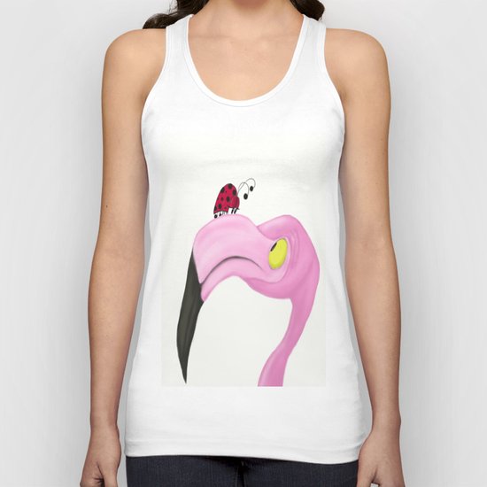 Fiona The Flamingo And Her Visitor Unisex Tank Top
