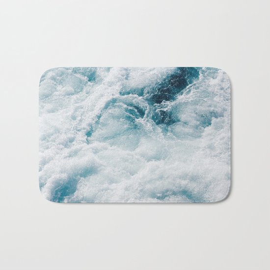 sea - midnight blue storm Bath Mat