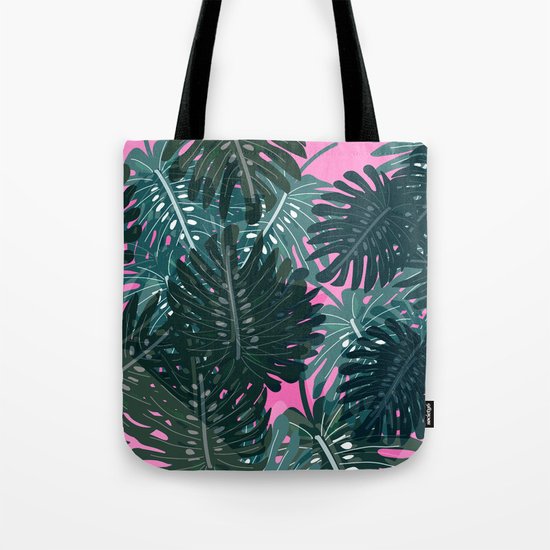 Palm Leaves Pattern Tote Bag