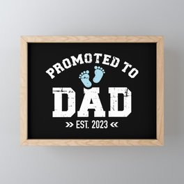 Promoted to dad 2023  pregnancy announcement Framed Mini Art Print