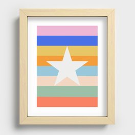 Stripes Star Recessed Framed Print