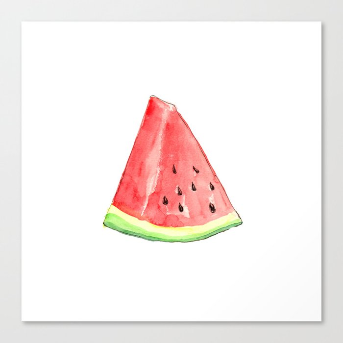 Watermelon Red Piece Canvas Print