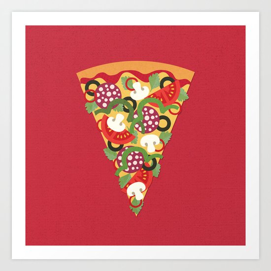 PIZZA POWER - PEPPERONI Art Print