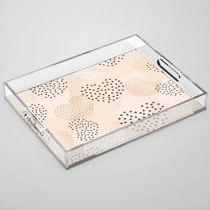 Luxury Golden colors Aesthetic Design Acrylic Tray