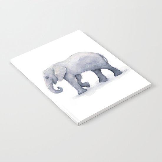 Elephant Watercolor Notebook