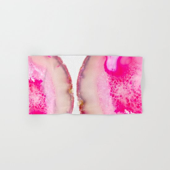 Shocking Pink Agate Hand & Bath Towel