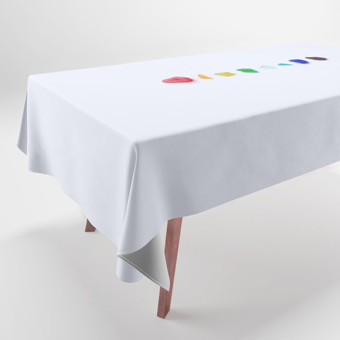 Abstract Minimalist Rainbow Sea Glass Flat Lay | LGBTQIA Tablecloth