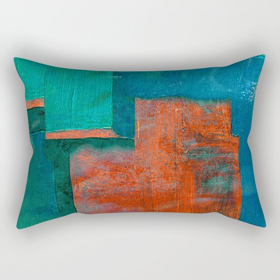 गंगा के किनारे (The Shores of Ganges) Rectangular Pillow