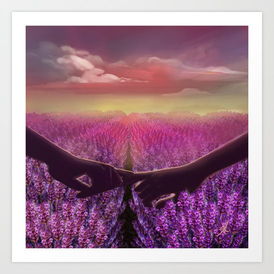 Holding Hands Art Print