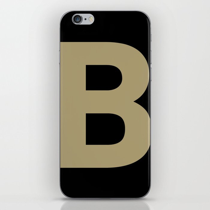 Letter B (Sand & Black) iPhone Skin