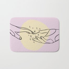 The Spark Between the Touch Of Our Hands Bath Mat