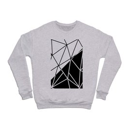 POLYGONAL (BLACK-WHITE) Crewneck Sweatshirt