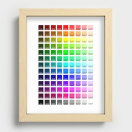 Society6 RGB to CMYK Color Swatches Recessed Framed Print